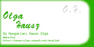 olga hausz business card